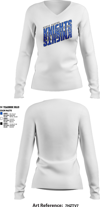Womens Long Sleeve Vneck Shirt, South Platte Knights Volleyball, Women's Volleyball, Teamtime, Team time, sublimation, custom sports apparel, team uniforms, spirit wear, spiritwear, sports uniforms, custom shirts, team store, custom team store, fundraiser sports, apparel fundraiser