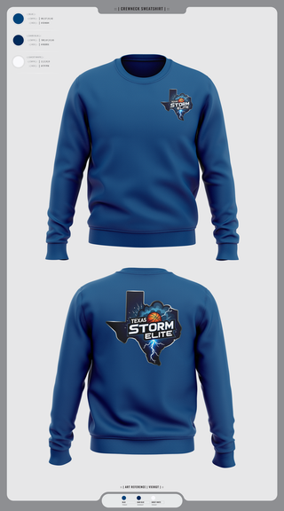 Crew Neck Sweatshirt, Texas Storm, Men's Basketball, Teamtime, Team time, sublimation, custom sports apparel, team uniforms, spirit wear, spiritwear, sports uniforms, custom shirts, team store, custom team store, fundraiser sports, apparel fundraiser