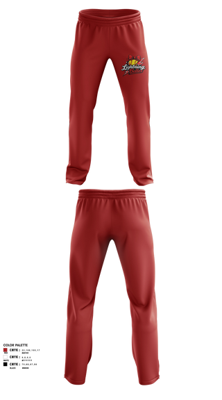 Sweatpants, Bluegrass Lightning Belles, Softball, Teamtime, Team time, sublimation, custom sports apparel, team uniforms, spirit wear, spiritwear, sports uniforms, custom shirts, team store, custom team store, fundraiser sports, apparel fundraiser