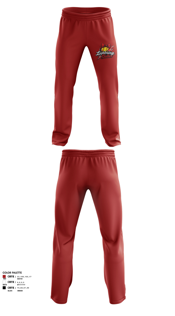 Sweatpants, Bluegrass Lightning Belles, Softball, Teamtime, Team time, sublimation, custom sports apparel, team uniforms, spirit wear, spiritwear, sports uniforms, custom shirts, team store, custom team store, fundraiser sports, apparel fundraiser