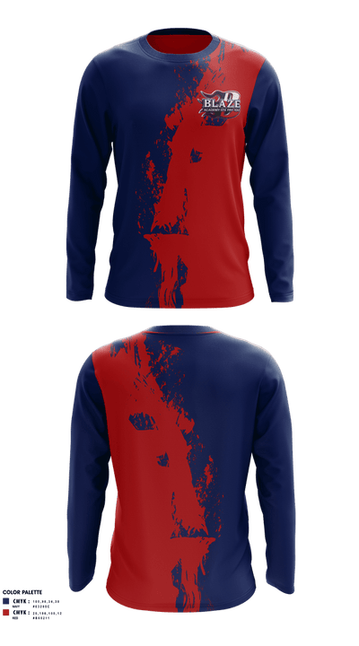 The Blaze Academy STX Fry 10U Long Sleeve Performance Shirt 1