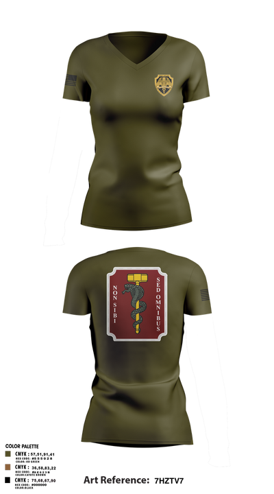 Hammer platoon, 566th MCAS 87088190 Women's Short Sleeve V-neck Shirt - 1