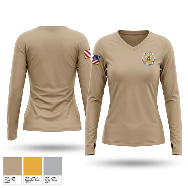 Womens Long Sleeve Vneck Shirt, Jack County Sheriff’s Office, Police, Teamtime, Team time, sublimation, custom sports apparel, team uniforms, spirit wear, spiritwear, sports uniforms, custom shirts, team store, custom team store, fundraiser sports, apparel fundraiser