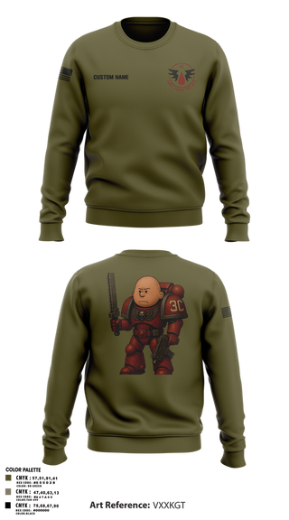 Crew Neck Sweatshirt, CCo, 1-508PIR (OG), Army, Teamtime, Team time, sublimation, custom sports apparel, team uniforms, spirit wear, spiritwear, sports uniforms, custom shirts, team store, custom team store, fundraiser sports, apparel fundraiser