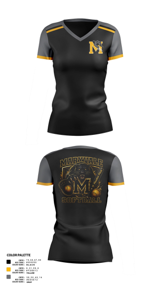 Womens Short Sleeve Vneck Shirt, Maryvale, Softball, Teamtime, Team time, sublimation, custom sports apparel, team uniforms, spirit wear, spiritwear, sports uniforms, custom shirts, team store, custom team store, fundraiser sports, apparel fundraiser