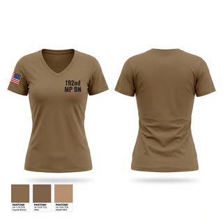 Womens Short Sleeve Vneck Shirt, 192nd MP BN, Army, Teamtime, Team time, sublimation, custom sports apparel, team uniforms, spirit wear, spiritwear, sports uniforms, custom shirts, team store, custom team store, fundraiser sports, apparel fundraiser