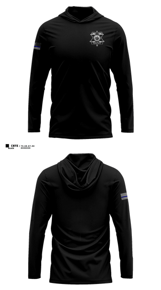 Long Sleeve hooded sunshirt, Albany County Sheriff, Police, Teamtime, Team time, sublimation, custom sports apparel, team uniforms, spirit wear, spiritwear, sports uniforms, custom shirts, team store, custom team store, fundraiser sports, apparel fundraiser
