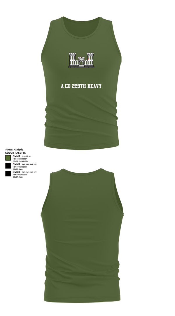 Tank Top, A co 229th Heavy, , Teamtime, Team time, sublimation, custom sports apparel, team uniforms, spirit wear, spiritwear, sports uniforms, custom shirts, team store, custom team store, fundraiser sports, apparel fundraiser