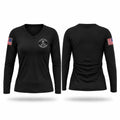 Human Trafficking Task Force Women's Long Sleeve V-neck Shirt - 1