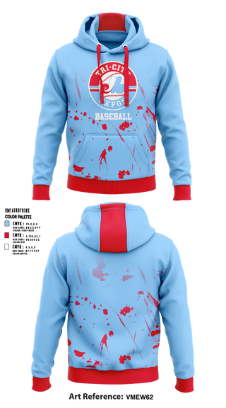 Hoodie, Tri-City Expos, Baseball, Teamtime, Team time, sublimation, custom sports apparel, team uniforms, spirit wear, spiritwear, sports uniforms, custom shirts, team store, custom team store, fundraiser sports, apparel fundraiser