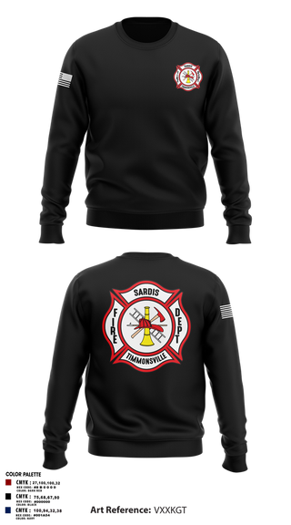 Crew Neck Sweatshirt, Sardis-Timmonsville fire department station 1, , Teamtime, Team time, sublimation, custom sports apparel, team uniforms, spirit wear, spiritwear, sports uniforms, custom shirts, team store, custom team store, fundraiser sports, apparel fundraiser