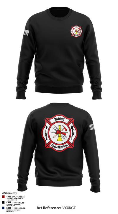 Sardis-Timmonsville fire department station 1 32598145 Crew Neck Sweatshirt - 3