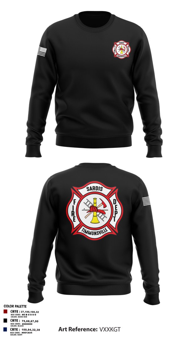 Crew Neck Sweatshirt, Sardis-Timmonsville fire department station 1, , Teamtime, Team time, sublimation, custom sports apparel, team uniforms, spirit wear, spiritwear, sports uniforms, custom shirts, team store, custom team store, fundraiser sports, apparel fundraiser