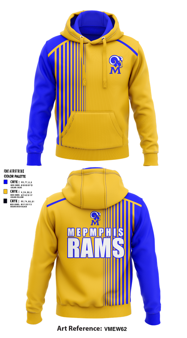 Hoodie, Memphis Rams, , Teamtime, Team time, sublimation, custom sports apparel, team uniforms, spirit wear, spiritwear, sports uniforms, custom shirts, team store, custom team store, fundraiser sports, apparel fundraiser