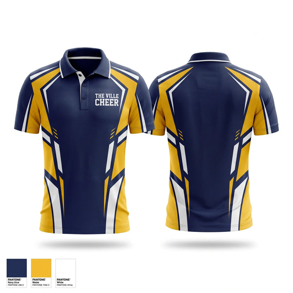 Short Sleeve Performance Polo, The Ville Cheer, Cheer, Teamtime, Team time, sublimation, custom sports apparel, team uniforms, spirit wear, spiritwear, sports uniforms, custom shirts, team store, custom team store, fundraiser sports, apparel fundraiser