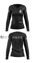 LACY LAKEVIEW POLICE  Women's Long Sleeve V-neck Shirt - 2