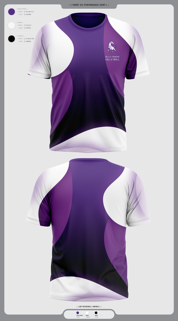 Short Sleeve Performance Shirt, Belle Fourche Volleyball, Women's Volleyball, Teamtime, Team time, sublimation, custom sports apparel, team uniforms, spirit wear, spiritwear, sports uniforms, custom shirts, team store, custom team store, fundraiser sports, apparel fundraiser