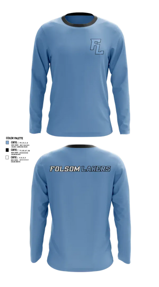 Long Sleeve Performance Shirt, Folsom Lakers, Baseball, Teamtime, Team time, sublimation, custom sports apparel, team uniforms, spirit wear, spiritwear, sports uniforms, custom shirts, team store, custom team store, fundraiser sports, apparel fundraiser