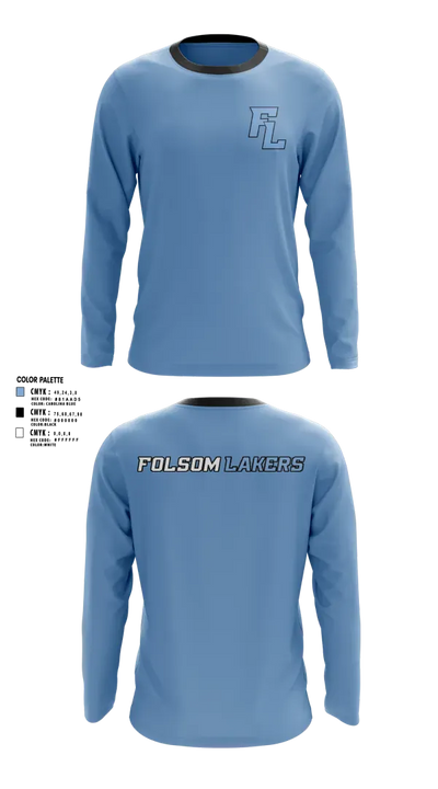Folsom Lakers 58191301 Long Sleeve Performance Shirt 2