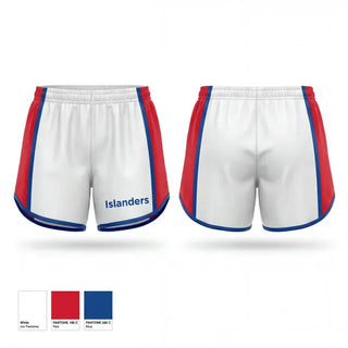 Womens Shorts, Islanders, Men's Basketball, Teamtime, Team time, sublimation, custom sports apparel, team uniforms, spirit wear, spiritwear, sports uniforms, custom shirts, team store, custom team store, fundraiser sports, apparel fundraiser