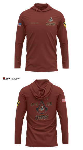 Long Sleeve Performance Shirt with hood, , Army, Teamtime, Team time, sublimation, custom sports apparel, team uniforms, spirit wear, spiritwear, sports uniforms, custom shirts, team store, custom team store, fundraiser sports, apparel fundraiser