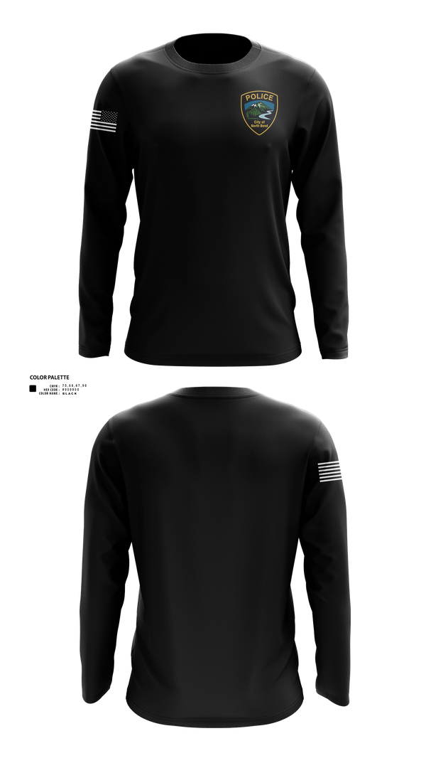 Long Sleeve Performance Shirt, North Bend PD, Police, Teamtime, Team time, sublimation, custom sports apparel, team uniforms, spirit wear, spiritwear, sports uniforms, custom shirts, team store, custom team store, fundraiser sports, apparel fundraiser