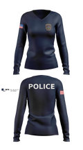 Lake Quivira Police Department Women's Long Sleeve V-neck Shirt - 3