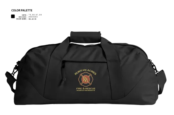Duffle Bag, RUNYAN ACRES FIRE DEPARTMENT, , Teamtime, Team time, sublimation, custom sports apparel, team uniforms, spirit wear, spiritwear, sports uniforms, custom shirts, team store, custom team store, fundraiser sports, apparel fundraiser
