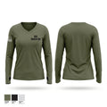 8th Comm Bn Women's Long Sleeve V-neck Shirt - 1