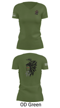 101st airborne 1-327 35416174 Women's Short Sleeve V-neck Shirt - 48