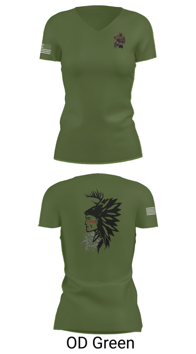101st airborne 1-327 35416174 Women's Short Sleeve V-neck Shirt - 48