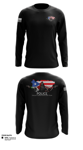 Long Sleeve Performance Shirt, D3 Violent Crimes Reduction Team, Police, Teamtime, Team time, sublimation, custom sports apparel, team uniforms, spirit wear, spiritwear, sports uniforms, custom shirts, team store, custom team store, fundraiser sports, apparel fundraiser
