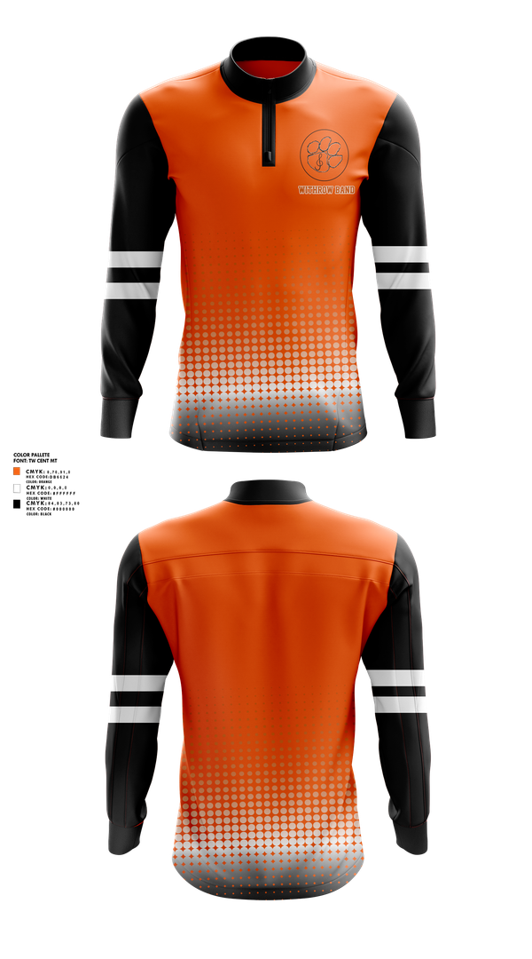 Quarter Zip Jacket, Withrow Band, Spirit Store, Teamtime, Team time, sublimation, custom sports apparel, team uniforms, spirit wear, spiritwear, sports uniforms, custom shirts, team store, custom team store, fundraiser sports, apparel fundraiser