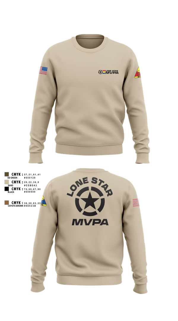 Crew Neck Sweatshirt, Lone Star MVPA, , Teamtime, Team time, sublimation, custom sports apparel, team uniforms, spirit wear, spiritwear, sports uniforms, custom shirts, team store, custom team store, fundraiser sports, apparel fundraiser