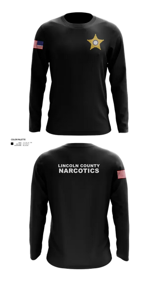 Long Sleeve Performance Shirt, Lincoln County Narcotics, Police, Teamtime, Team time, sublimation, custom sports apparel, team uniforms, spirit wear, spiritwear, sports uniforms, custom shirts, team store, custom team store, fundraiser sports, apparel fundraiser