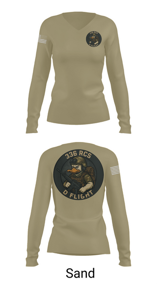 Womens Long Sleeve Vneck Shirt, 336 RCS D Flight, , Teamtime, Team time, sublimation, custom sports apparel, team uniforms, spirit wear, spiritwear, sports uniforms, custom shirts, team store, custom team store, fundraiser sports, apparel fundraiser
