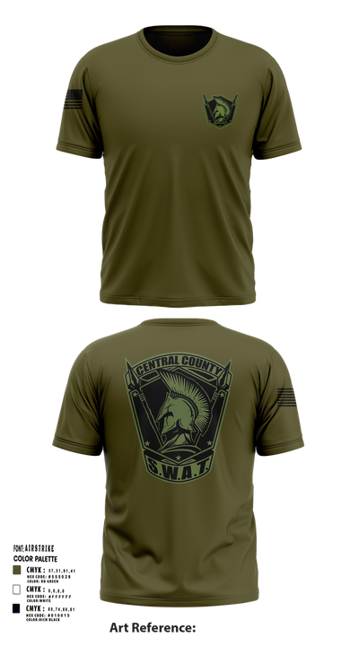 Central County SWAT 7539142 Short Sleeve Performance Shirt - 101