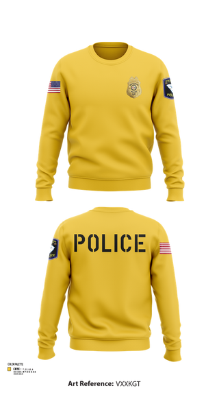 Crew Neck Sweatshirt, New Ellenton Police Department, Police, Teamtime, Team time, sublimation, custom sports apparel, team uniforms, spirit wear, spiritwear, sports uniforms, custom shirts, team store, custom team store, fundraiser sports, apparel fundraiser