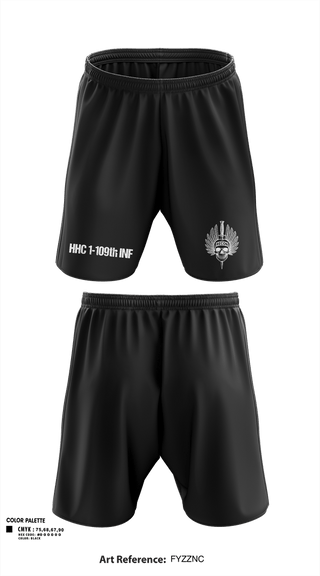 Athletic Shorts With Pockets, HHC 1/109th INF, Army, Teamtime, Team time, sublimation, custom sports apparel, team uniforms, spirit wear, spiritwear, sports uniforms, custom shirts, team store, custom team store, fundraiser sports, apparel fundraiser