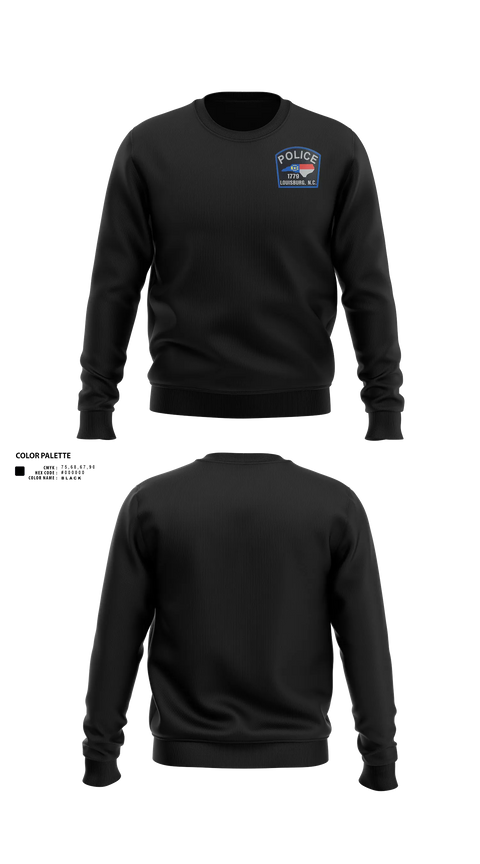 Crew Neck Sweatshirt, Louisburg Police Department, Police, Teamtime, Team time, sublimation, custom sports apparel, team uniforms, spirit wear, spiritwear, sports uniforms, custom shirts, team store, custom team store, fundraiser sports, apparel fundraiser