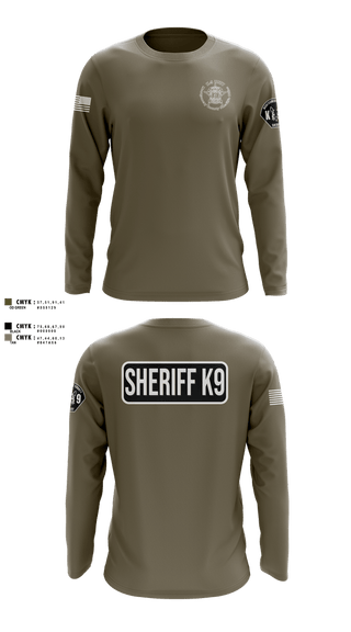 Long Sleeve Performance Shirt, Montgomery County Sheriff’s Office K9 Unit, Police, Teamtime, Team time, sublimation, custom sports apparel, team uniforms, spirit wear, spiritwear, sports uniforms, custom shirts, team store, custom team store, fundraiser sports, apparel fundraiser