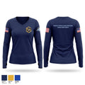 American Criminal Justice Association Women's Long Sleeve V-neck Shirt - 1