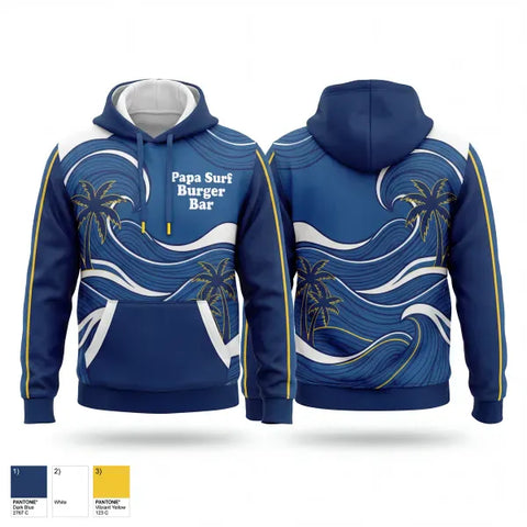 Hoodie, Papa Surf Burger Bar, , Teamtime, Team time, sublimation, custom sports apparel, team uniforms, spirit wear, spiritwear, sports uniforms, custom shirts, team store, custom team store, fundraiser sports, apparel fundraiser