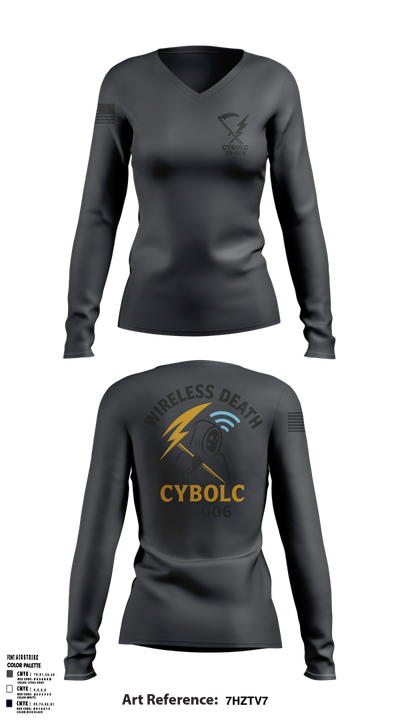 CLASS 25-006 48091830 Women's Long Sleeve V-neck Shirt - 3