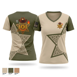 Womens Short Sleeve Vneck Shirt, Scotland County Sheriff's Office, Police, Teamtime, Team time, sublimation, custom sports apparel, team uniforms, spirit wear, spiritwear, sports uniforms, custom shirts, team store, custom team store, fundraiser sports, apparel fundraiser