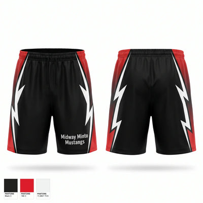 Midway Minto Mustangs Athletic Shorts With Pockets - 1