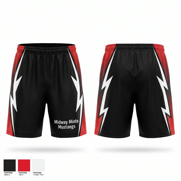 Athletic Shorts With Pockets, Midway Minto Mustangs, Baseball, Teamtime, Team time, sublimation, custom sports apparel, team uniforms, spirit wear, spiritwear, sports uniforms, custom shirts, team store, custom team store, fundraiser sports, apparel fundraiser