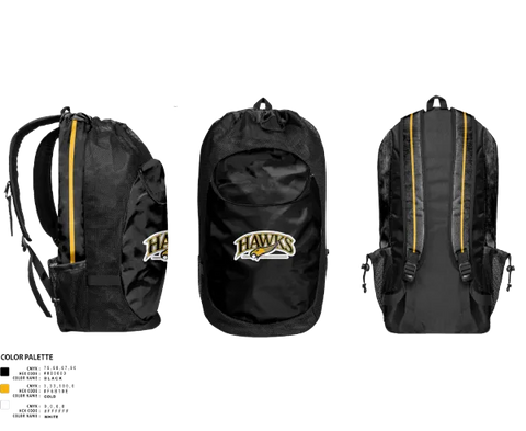 Gear Bag, Hazelwood Central Hawks Volleyball, Women's Volleyball, Teamtime, Team time, sublimation, custom sports apparel, team uniforms, spirit wear, spiritwear, sports uniforms, custom shirts, team store, custom team store, fundraiser sports, apparel fundraiser