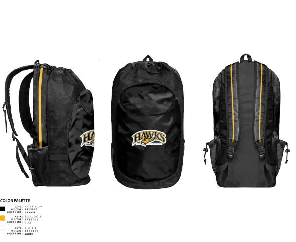 Gear Bag, Hazelwood Central Hawks Volleyball, Women's Volleyball, Teamtime, Team time, sublimation, custom sports apparel, team uniforms, spirit wear, spiritwear, sports uniforms, custom shirts, team store, custom team store, fundraiser sports, apparel fundraiser
