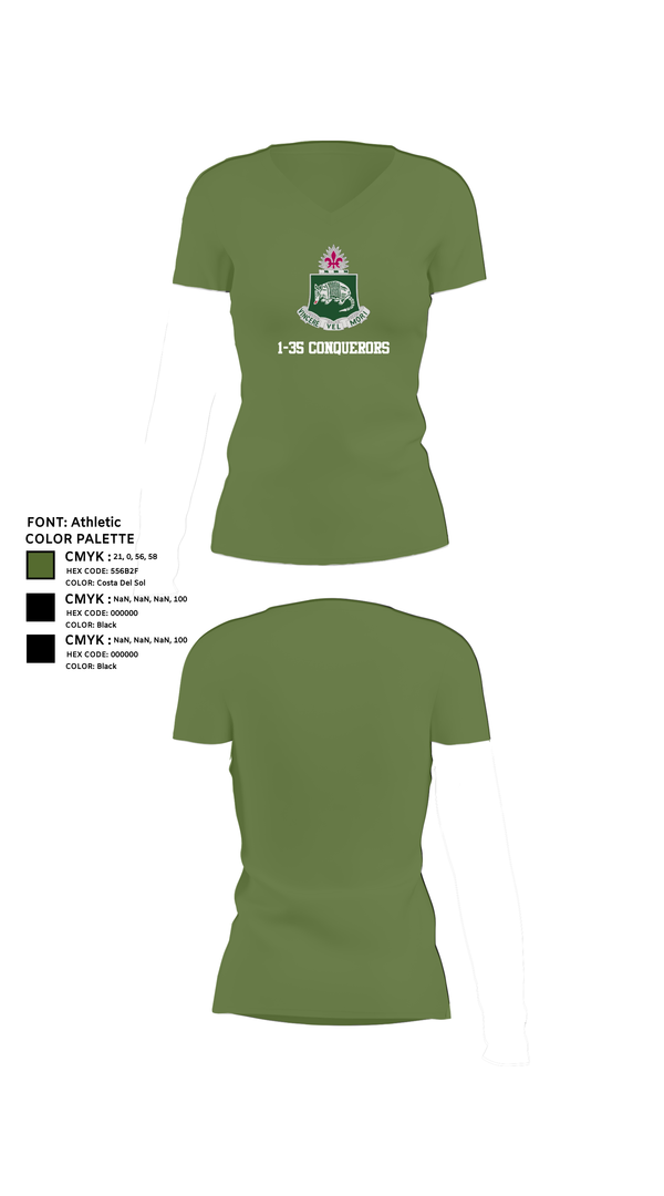 Womens Short Sleeve Vneck Shirt, 1-35 conquerors, , Teamtime, Team time, sublimation, custom sports apparel, team uniforms, spirit wear, spiritwear, sports uniforms, custom shirts, team store, custom team store, fundraiser sports, apparel fundraiser